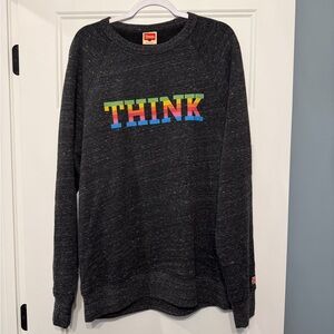 Homage “THINK” Inspired Apple Philosophy Crewneck Sweatshirt – Size Large